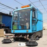 Import Electric Sweeper Cleaning Machine Street Sweeper With fog cannon Five brush head broom swe from chinese wholesale supplier and manufacturer