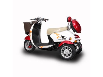 Import T412 Handicapped Scooter 3 Wheel Electric Tricycle with Front Basket from chinese wholesale supplier and manufacturer