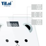 Import Yilai body fat scale 180kg cute cartoon design LCD display with backlight bluetooth scale from chinese wholesale supplier and manufacturer