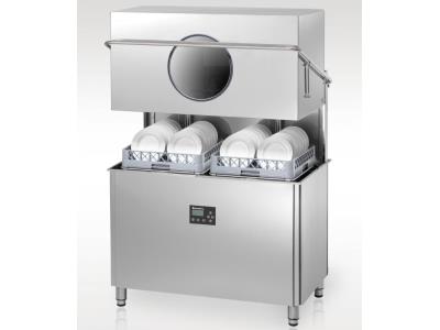 Import Double Baskets hood type commercial dishwasher from chinese wholesale supplier and manufacturer